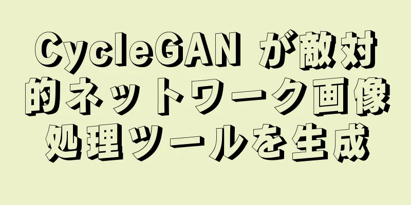CycleGAN が敵対的ネットワーク画像処理ツールを生成