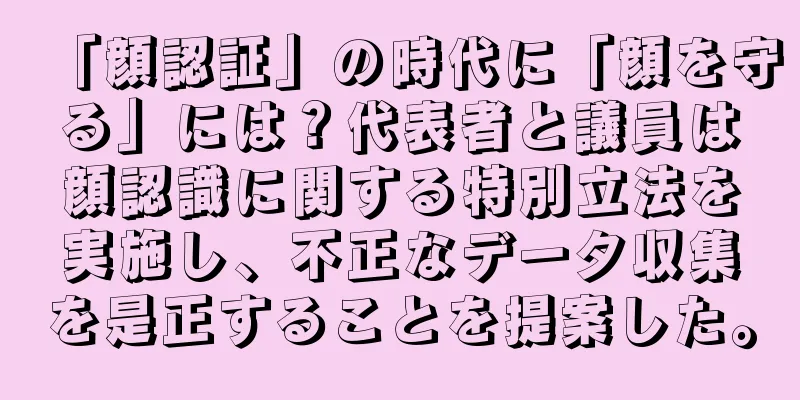 「顔認証」の時代に「顔を守る」には？代表者と議員は顔認識に関する特別立法を実施し、不正なデータ収集を是正することを提案した。