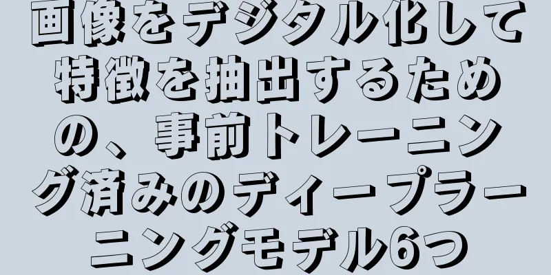 画像をデジタル化して特徴を抽出するための、事前トレーニング済みのディープラーニングモデル6つ