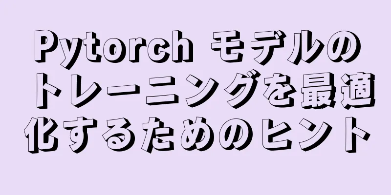 Pytorch モデルのトレーニングを最適化するためのヒント