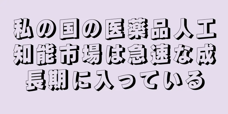 私の国の医薬品人工知能市場は急速な成長期に入っている