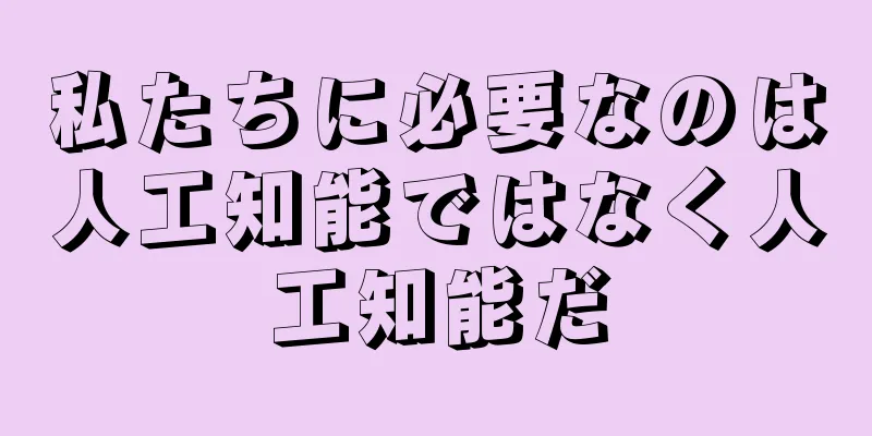 私たちに必要なのは人工知能ではなく人工知能だ