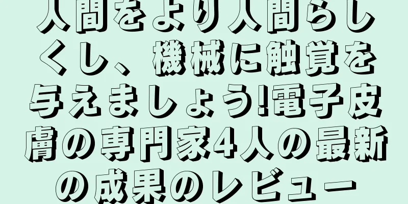 人間をより人間らしくし、機械に触覚を与えましょう!電子皮膚の専門家4人の最新の成果のレビュー