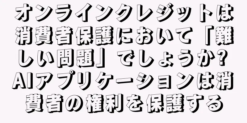 オンラインクレジットは消費者保護において「難しい問題」でしょうか? AIアプリケーションは消費者の権利を保護する