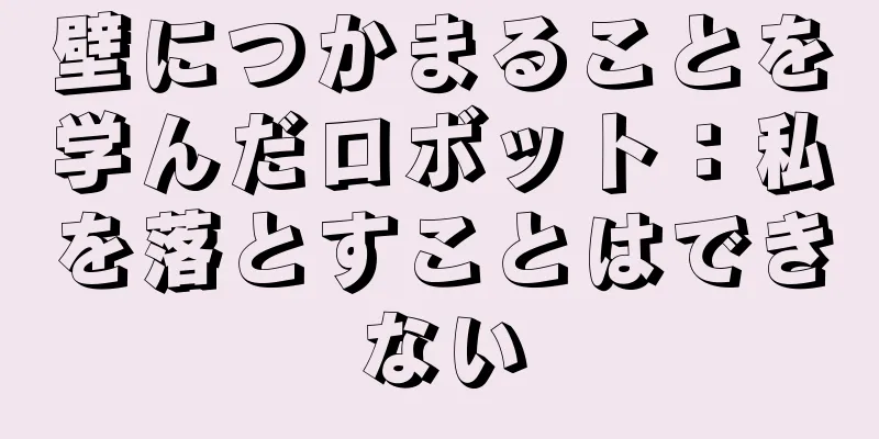 壁につかまることを学んだロボット：私を落とすことはできない