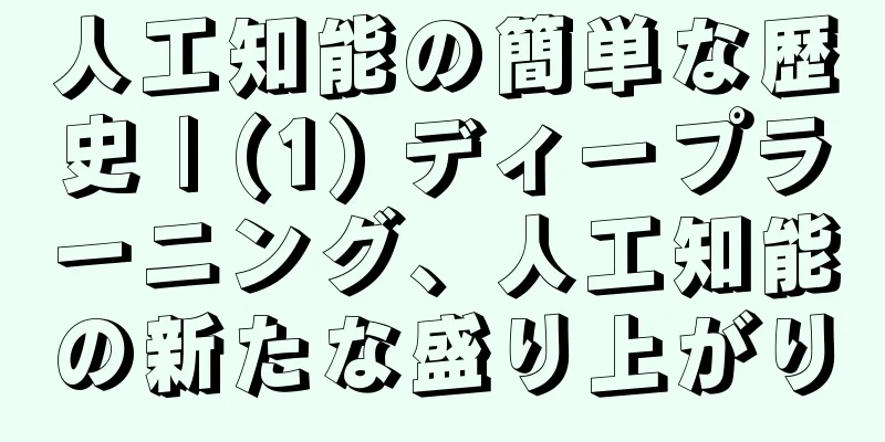人工知能の簡単な歴史 | (1) ディープラーニング、人工知能の新たな盛り上がり