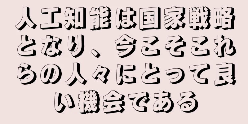 人工知能は国家戦略となり、今こそこれらの人々にとって良い機会である