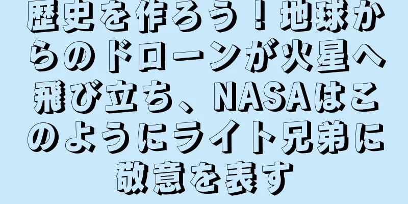 歴史を作ろう！地球からのドローンが火星へ飛び立ち、NASAはこのようにライト兄弟に敬意を表す