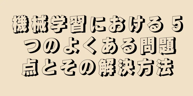 機械学習における 5 つのよくある問題点とその解決方法