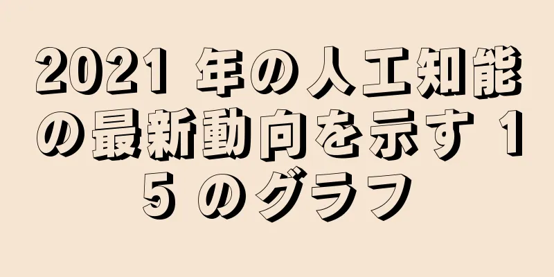 2021 年の人工知能の最新動向を示す 15 のグラフ