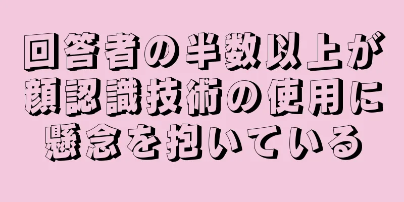 回答者の半数以上が顔認識技術の使用に懸念を抱いている