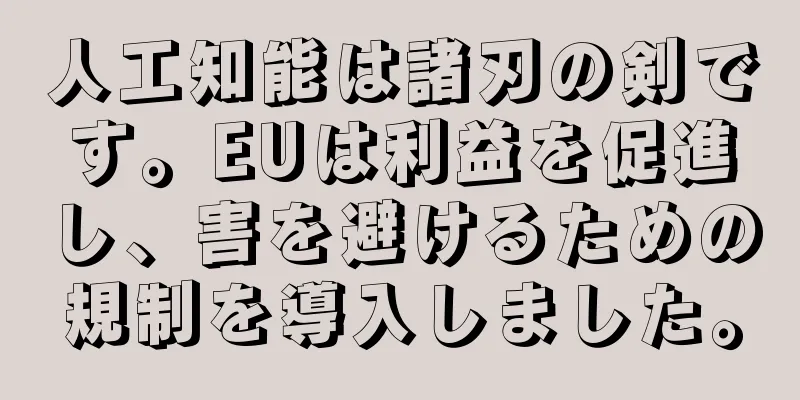 人工知能は諸刃の剣です。EUは利益を促進し、害を避けるための規制を導入しました。