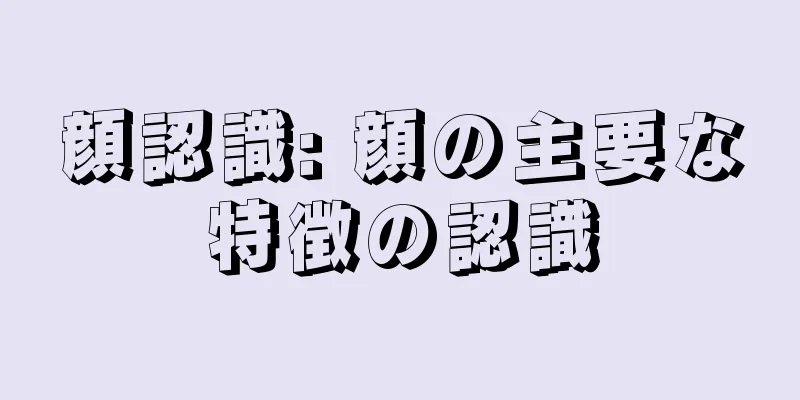 顔認識: 顔の主要な特徴の認識