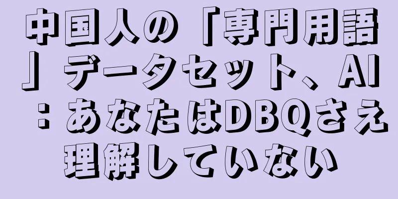 中国人の「専門用語」データセット、AI：あなたはDBQさえ理解していない