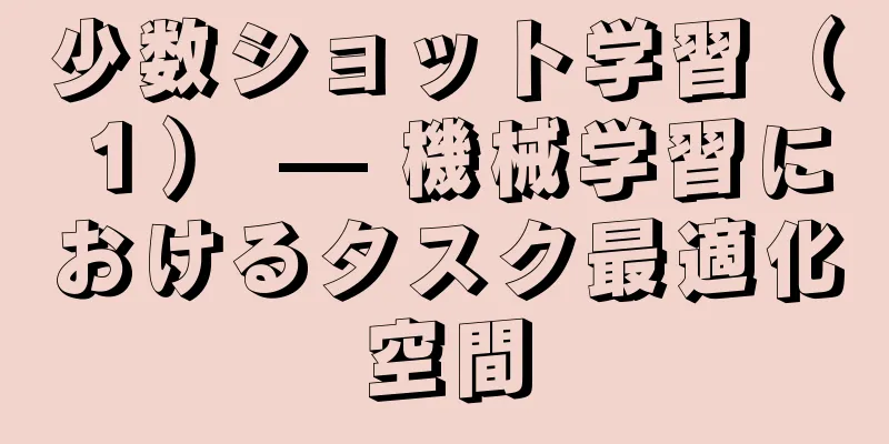 少数ショット学習（１） — 機械学習におけるタスク最適化空間