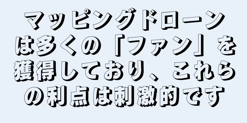 マッピングドローンは多くの「ファン」を獲得しており、これらの利点は刺激的です