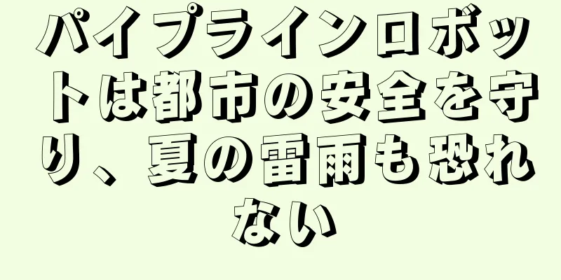 パイプラインロボットは都市の安全を守り、夏の雷雨も恐れない