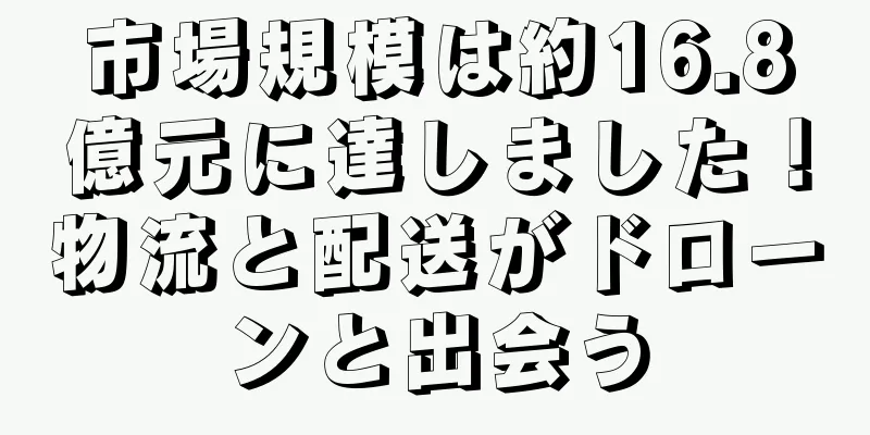 市場規模は約16.8億元に達しました！物流と配送がドローンと出会う