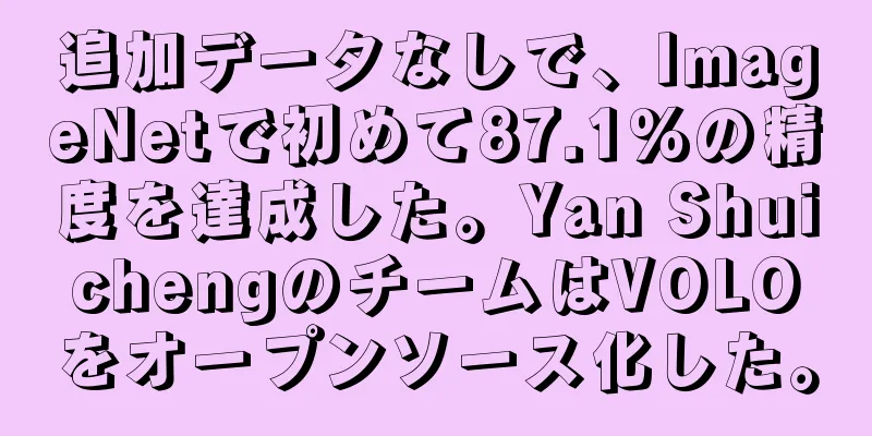 追加データなしで、ImageNetで初めて87.1%の精度を達成した。Yan ShuichengのチームはVOLOをオープンソース化した。