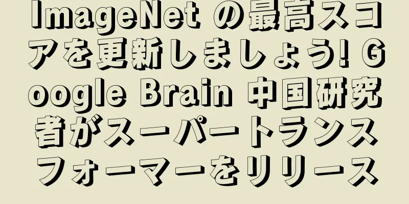 ImageNet の最高スコアを更新しましょう! Google Brain 中国研究者がスーパートランスフォーマーをリリース