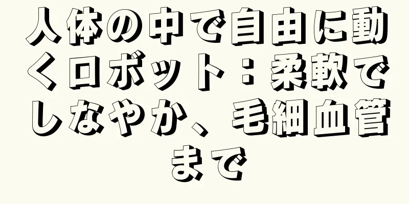 人体の中で自由に動くロボット：柔軟でしなやか、毛細血管まで