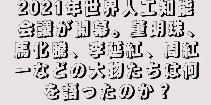2021年世界人工知能会議が開幕。董明珠、馬化騰、李延紅、周紅一などの大物たちは何を語ったのか？