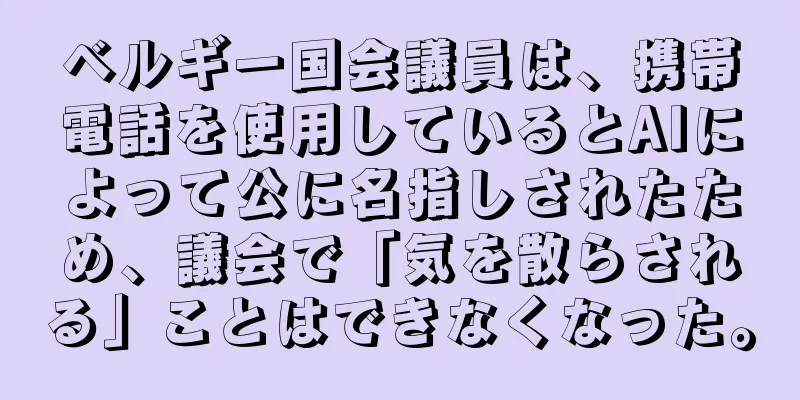 ベルギー国会議員は、携帯電話を使用しているとAIによって公に名指しされたため、議会で「気を散らされる」ことはできなくなった。