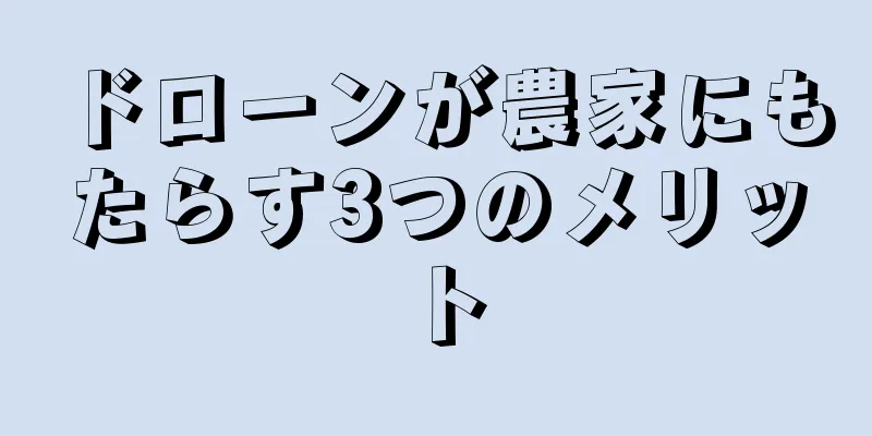 ドローンが農家にもたらす3つのメリット