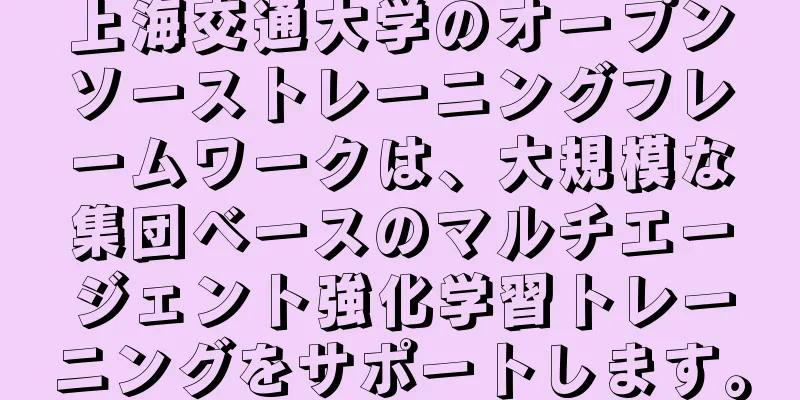 上海交通大学のオープンソーストレーニングフレームワークは、大規模な集団ベースのマルチエージェント強化学習トレーニングをサポートします。