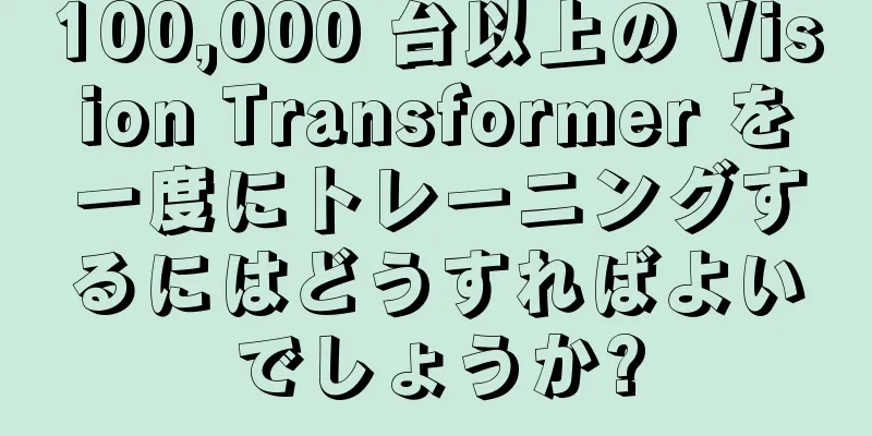 100,000 台以上の Vision Transformer を一度にトレーニングするにはどうすればよいでしょうか?