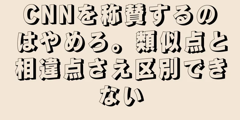 CNNを称賛するのはやめろ。類似点と相違点さえ区別できない