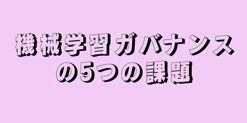 機械学習ガバナンスの5つの課題