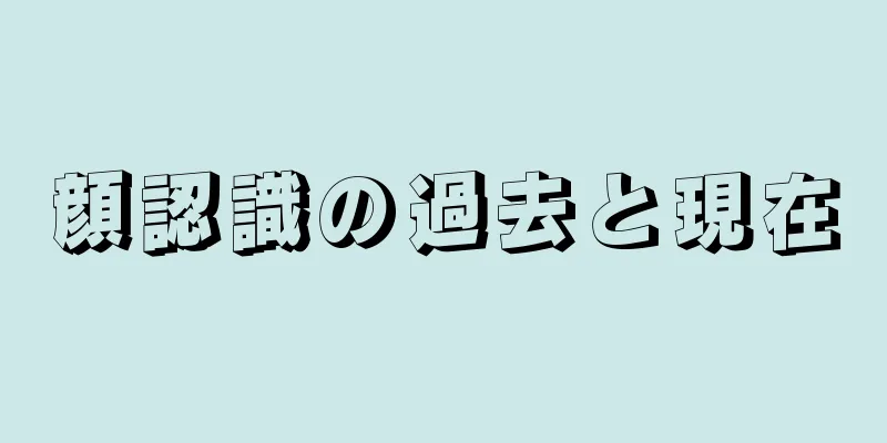 顔認識の過去と現在