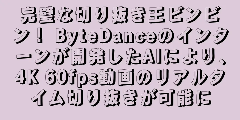 完璧な切り抜き王ビンビン！ ByteDanceのインターンが開発したAIにより、4K 60fps動画のリアルタイム切り抜きが可能に