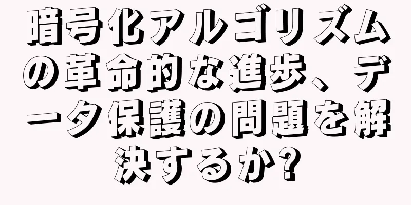 暗号化アルゴリズムの革命的な進歩、データ保護の問題を解決するか?