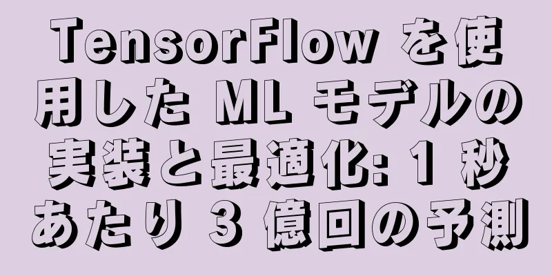 TensorFlow を使用した ML モデルの実装と最適化: 1 秒あたり 3 億回の予測