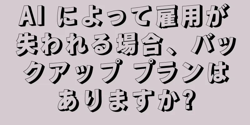 AI によって雇用が失われる場合、バックアップ プランはありますか?