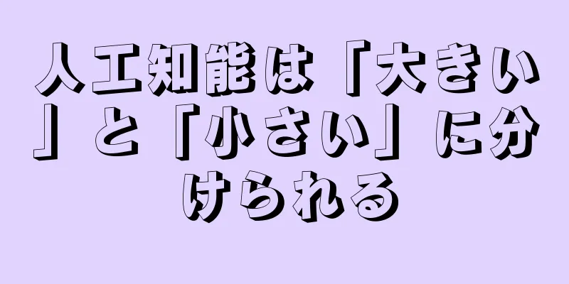 人工知能は「大きい」と「小さい」に分けられる