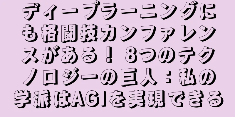 ディープラーニングにも格闘技カンファレンスがある！ 8つのテクノロジーの巨人：私の学派はAGIを実現できる