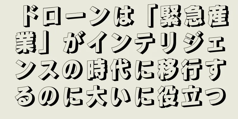 ドローンは「緊急産業」がインテリジェンスの時代に移行するのに大いに役立つ
