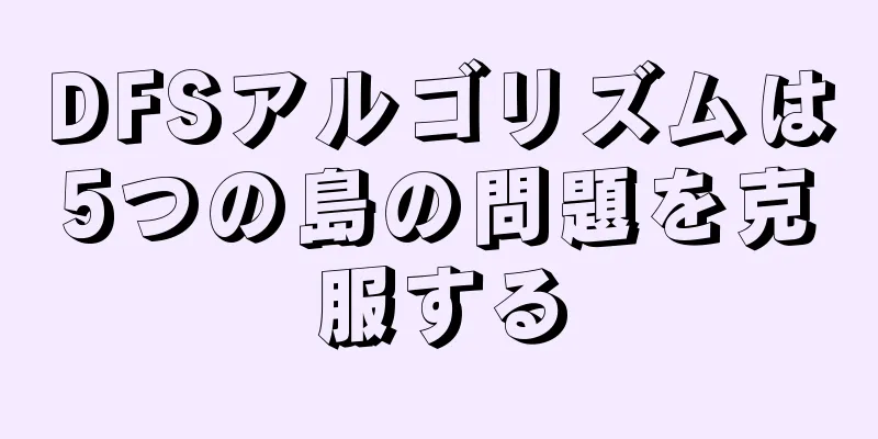 DFSアルゴリズムは5つの島の問題を克服する