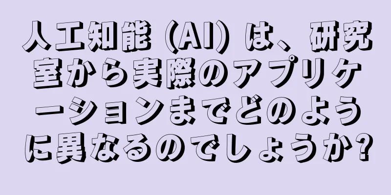 人工知能 (AI) は、研究室から実際のアプリケーションまでどのように異なるのでしょうか?