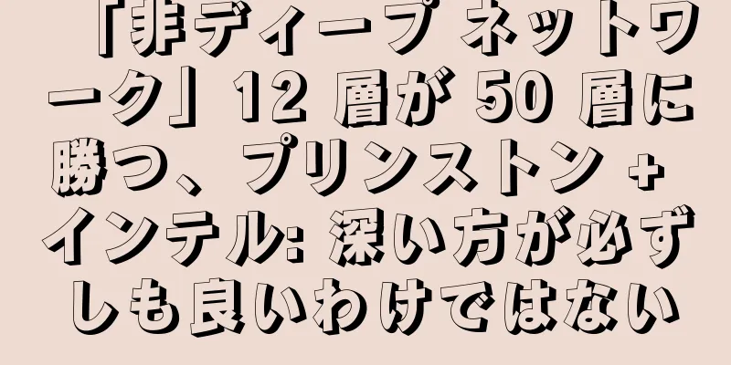 「非ディープ ネットワーク」12 層が 50 層に勝つ、プリンストン + インテル: 深い方が必ずしも良いわけではない