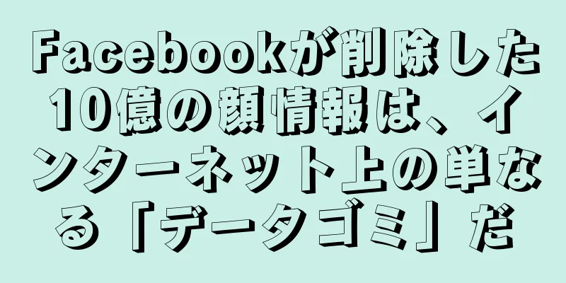 Facebookが削除した10億の顔情報は、インターネット上の単なる「データゴミ」だ