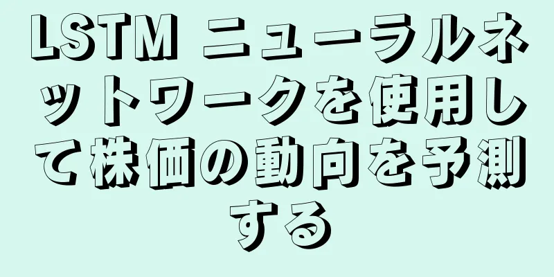 LSTM ニューラルネットワークを使用して株価の動向を予測する