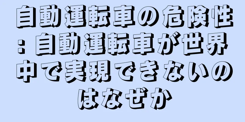 自動運転車の危険性: 自動運転車が世界中で実現できないのはなぜか