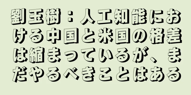劉玉樹：人工知能における中国と米国の格差は縮まっているが、まだやるべきことはある