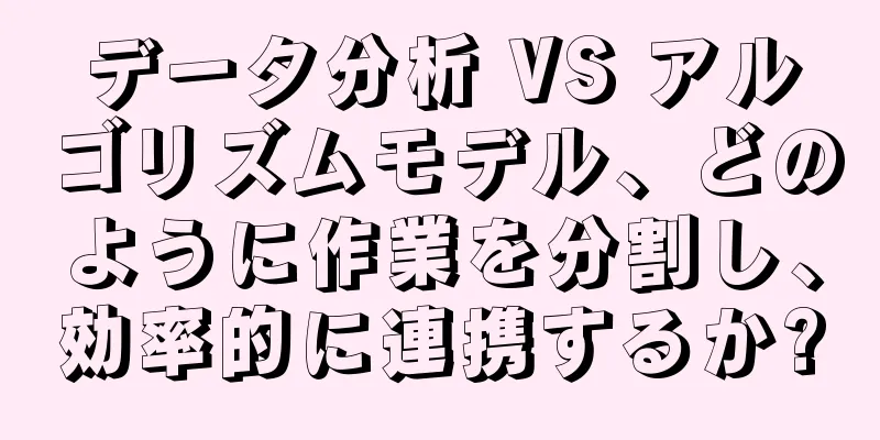 データ分析 VS アルゴリズムモデル、どのように作業を分割し、効率的に連携するか?