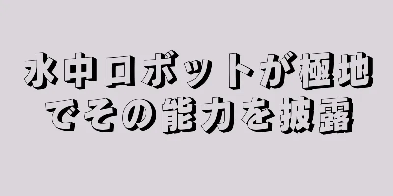水中ロボットが極地でその能力を披露