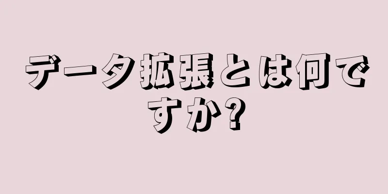 データ拡張とは何ですか?